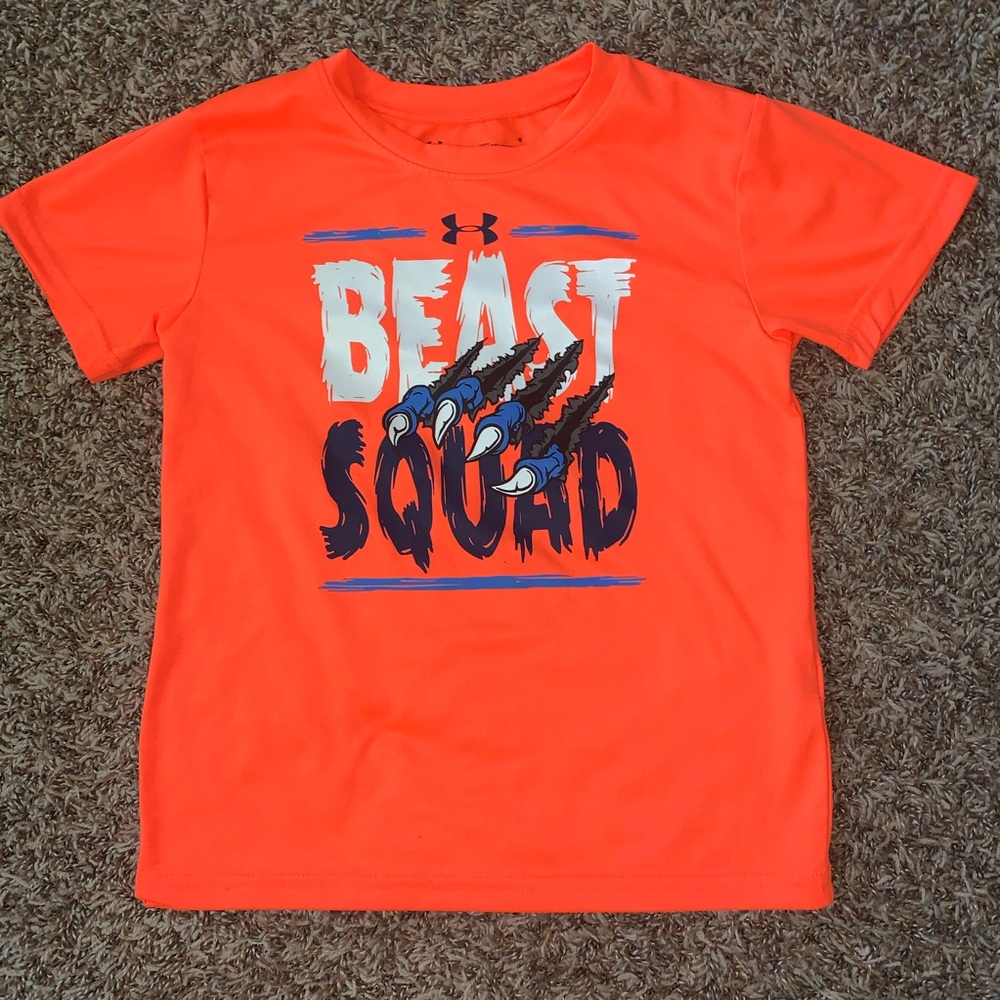Under Armour Orange Shirt Size 6